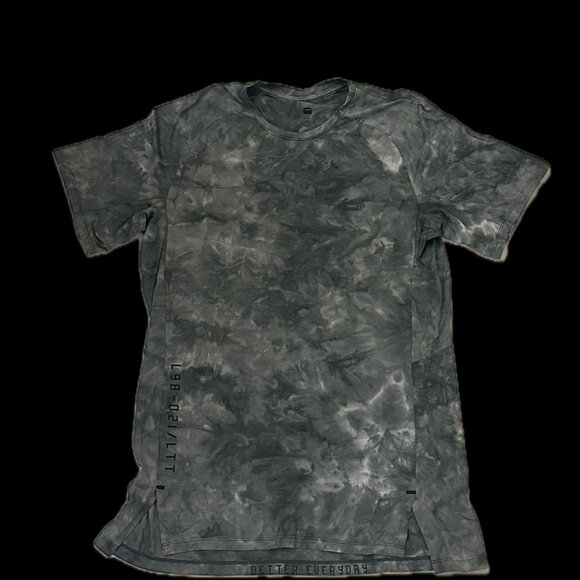 lululemon athletica Other - Lululemon Lulu Lemon Mens Short Sleeve Shirt Small Grey Black Tie Dye